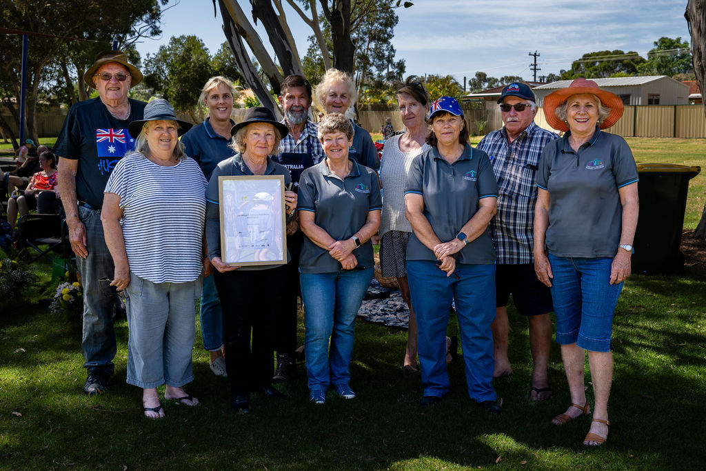 Dardanup and District Residents Association members with their Active Citizenship Award.