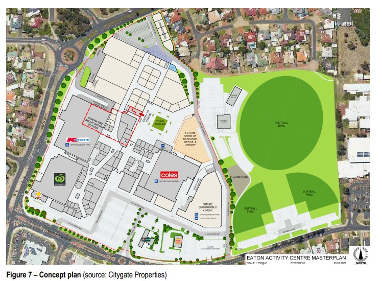 Photo: A concept plan of the Eaton Fair Expansion from the Eaton Fair Activity Centre Plan.