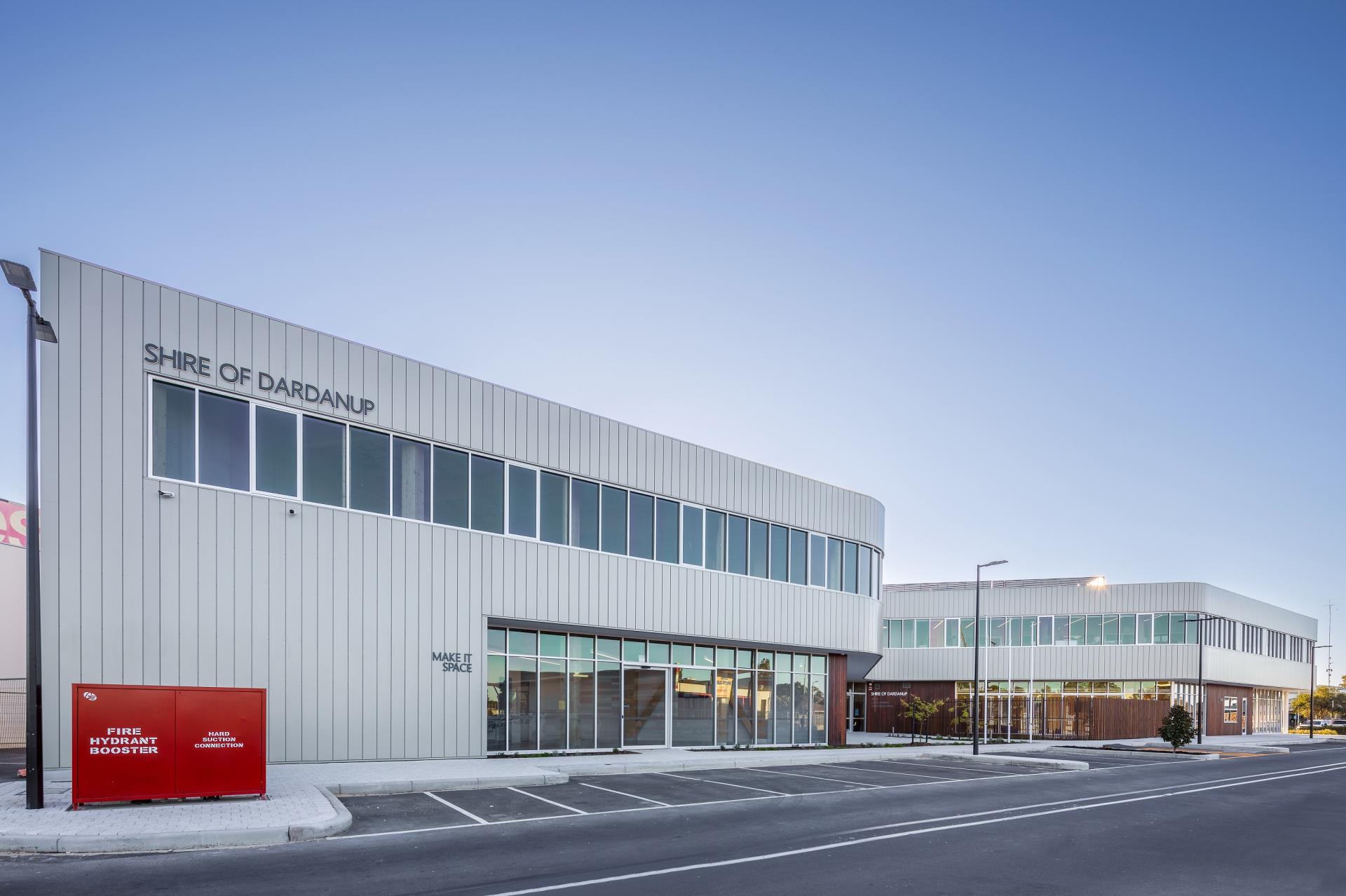 The Shire of Dardanup’s new library, administration and community building, which currently has a commercial lease opportunity available.   