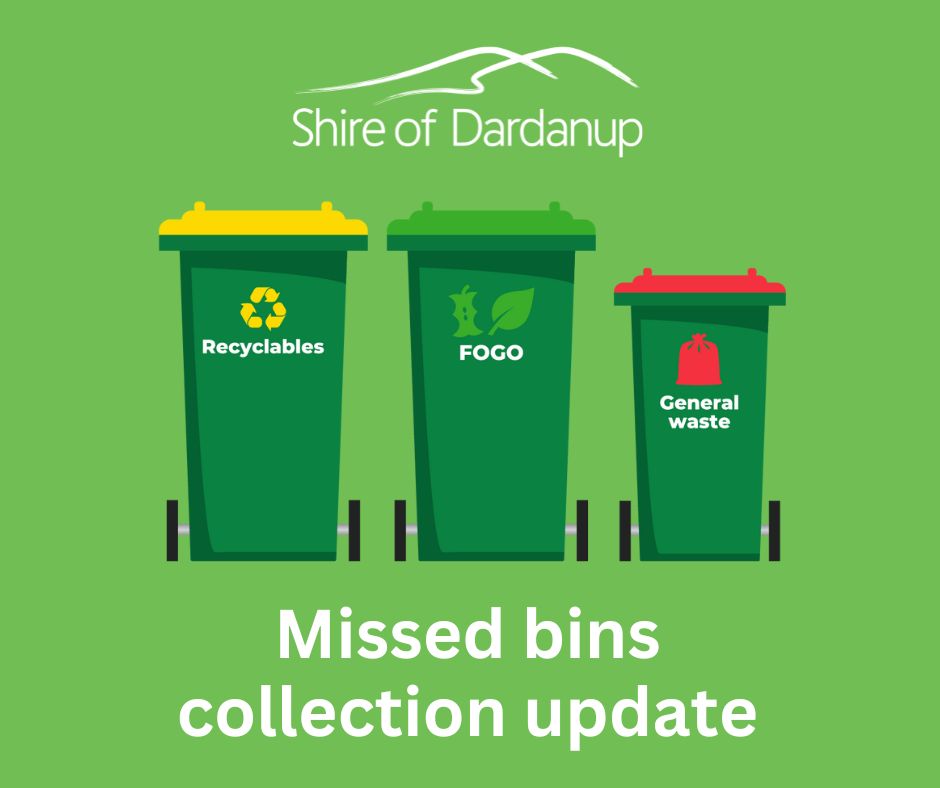 Missed bins to be collected over the weekend