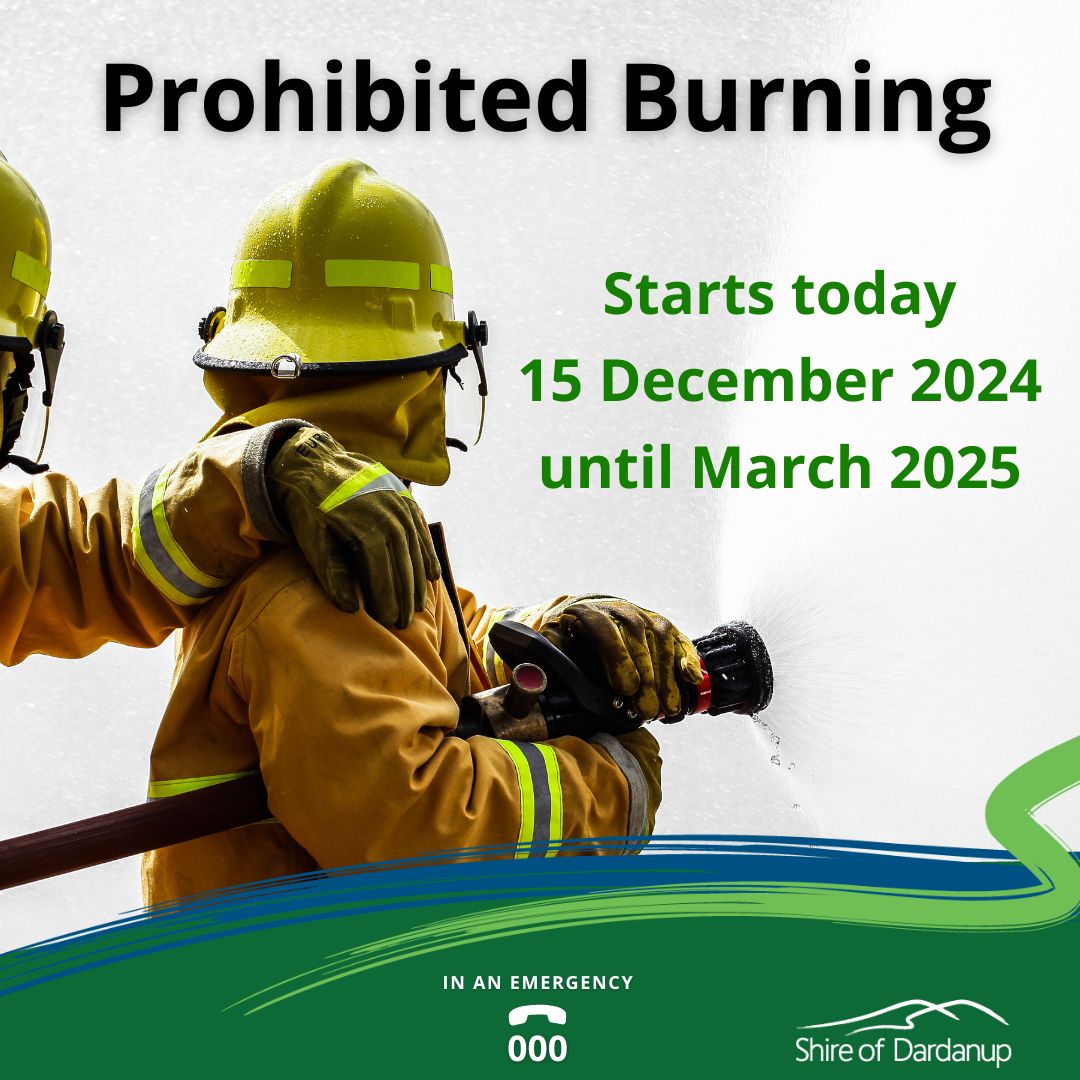 Prohibited Burning Period starts today