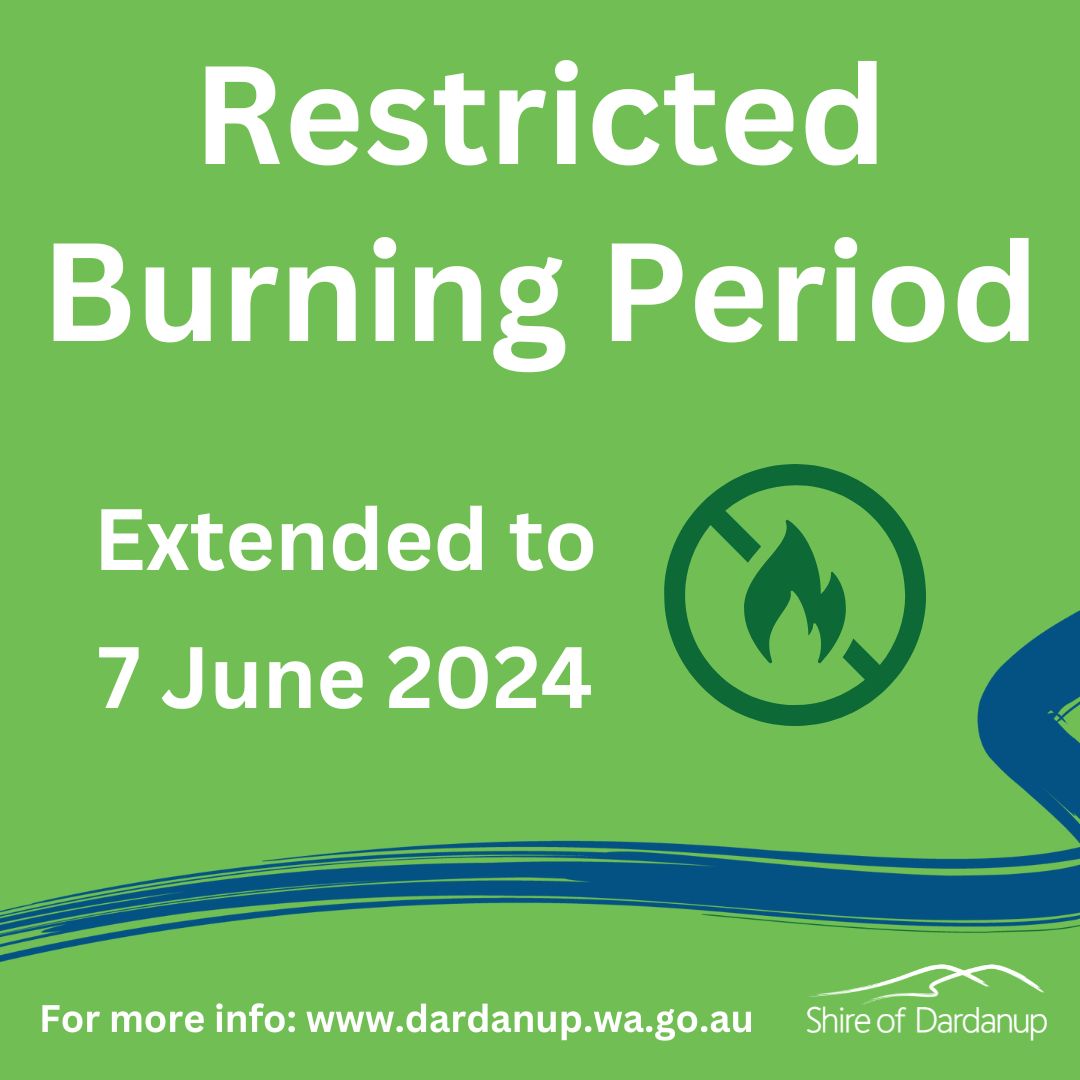 Restricted Burning Period extended to 7 June